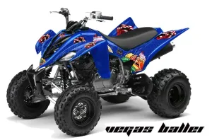 Yamaha Raptor 350 ATV Graphic Kit - 2004-2014 Vegas Baller Blue