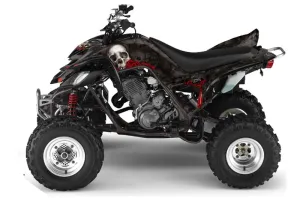 Yamaha Raptor 660 ATV Graphic Kit - 2001-2005 Bone Collector Black