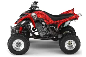 Yamaha Raptor 660 ATV Graphic Kit - 2001-2005 Bone Collector Red