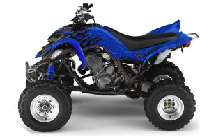 Yamaha Raptor 660 ATV Graphic Kit - 2001-2005 Diamond Flames Blue