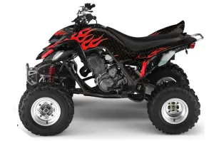 Yamaha Raptor 660 ATV Graphic Kit - 2001-2005 Diamond Flames Red