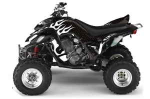 Yamaha Raptor 660 ATV Graphic Kit - 2001-2005 Diamond Flames White