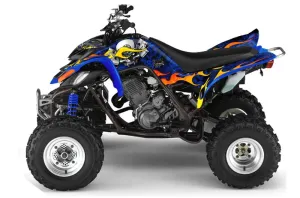 Yamaha Raptor 660 ATV Graphic Kit - 2001-2005 Motorhead Blue