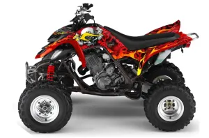 Yamaha Raptor 660 ATV Graphic Kit - 2001-2005 Motorhead Red