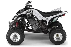 Yamaha Raptor 660 ATV Graphic Kit - 2001-2005 Silver Star - Reloaded Black