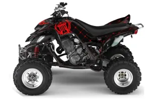 Yamaha Raptor 660 ATV Graphic Kit - 2001-2005 Silver Star - Reloaded Red