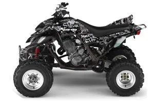 Yamaha Raptor 660 ATV Graphic Kit - 2001-2005 Silver Star - Silverhaze Black