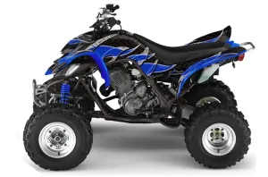 Yamaha Raptor 660 ATV Graphic Kit - 2001-2005 Tribal Flames Blue