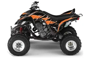 Yamaha Raptor 660 ATV Graphic Kit - 2001-2005 Tribal Flames Orange