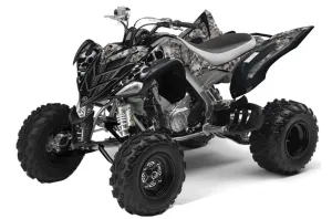 Yamaha Raptor 700 ATV Graphic Kit - 2006-2012 Checkered Skull Black
