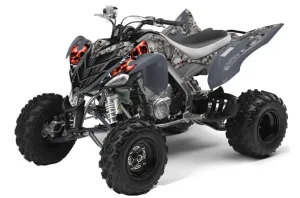 Yamaha Raptor 700 ATV Graphic Kit - 2006-2012 Checkered Skull Red
