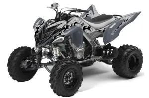 Yamaha Raptor 700 ATV Graphic Kit - 2006-2012 Diamond Flames Silver