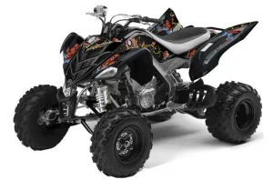 Yamaha Raptor 700 ATV Graphic Kit - 2006-2012 Ed Hardy - Pirates Black
