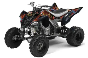 Yamaha Raptor 700 ATV Graphic Kit - 2006-2012 Ed Hardy - Pirates Red