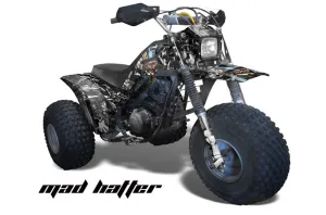 Yamaha Shaft DX 225 - 3 Wheeler ATV Graphic Kit - 1983-1985 Mad Hatter Black