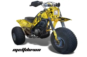 Yamaha Shaft DX 225 - 3 Wheeler ATV Graphic Kit - 1983-1985 Meltdown Yellow