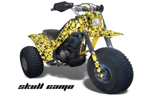 Yamaha Shaft DX 225 - 3 Wheeler ATV Graphic Kit - 1983-1985 Skull Camo Yellow
