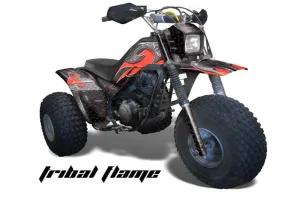 Yamaha Shaft DX 225 - 3 Wheeler ATV Graphic Kit - 1983-1985 Tribal Flame Red
