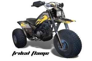 Yamaha Shaft DX 225 - 3 Wheeler ATV Graphic Kit - 1983-1985 Tribal Flame Yellow