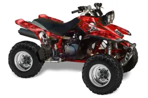 Yamaha Warrior 350 ATV Graphic Kit - All Years Bone Collector Red