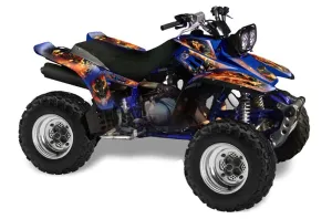 Yamaha Warrior 350 ATV Graphic Kit - All Years Firestorm Blue