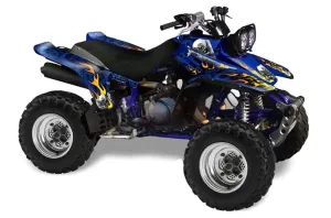 Yamaha Warrior 350 ATV Graphic Kit - All Years Motorhead Blue