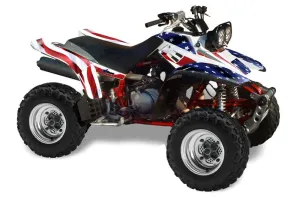Yamaha Warrior 350 ATV Graphic Kit - All Years Stars N Stripes Red
