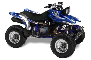 Yamaha Warrior 350 ATV Graphic Kit - All Years Tribal Flames Blue
