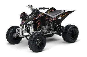 Yamaha YFZ 450 ATV Graphic Kit - 2004-2014 Ed Hardy - Love Kills Black