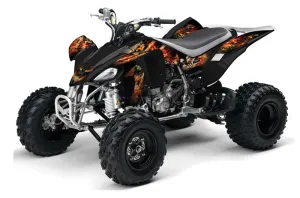 Yamaha YFZ 450 ATV Graphic Kit - 2004-2014 Firestorm Black