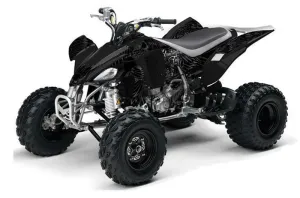 Yamaha YFZ 450 ATV Graphic Kit - 2004-2014 Skulls and Hammers Silver