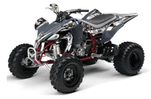 Yamaha YFZ 450 ATV Graphic Kit - 2004-2014 Mad Hatter Silver