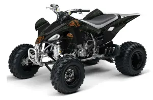 Yamaha YFZ 450 ATV Graphic Kit - 2004-2014 Silver Star - Reloaded Orange