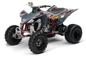 Yamaha YFZ 450SE / 450R ATV Graphic Kit - 2009-2013 Vegas Baller Silver