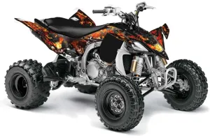 Yamaha YFZ 450SE / 450R ATV Graphic Kit - 2009-2013 Firestorm Black