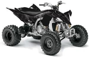 Yamaha YFZ 450SE / 450R ATV Graphic Kit - 2009-2013 Skulls and Hammers Silver