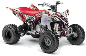 Yamaha YFZ 450SE / 450R ATV Graphic Kit - 2009-2013 Mad Hatter White