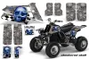 Yamaha Banshee 350 (Full Bore Plastics) ATV Graphic Kit - All Years Checkered Skull Blue