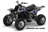 Yamaha Banshee 350 (Full Bore Plastics) ATV Graphic Kit - All Years Checkered Skull Blue