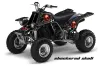 Yamaha Banshee 350 (Full Bore Plastics) ATV Graphic Kit - All Years Checkered Skull Red