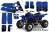 Yamaha Banshee 350 (Full Bore Plastics) ATV Graphic Kit - All Years Diamond Flames Blue