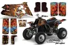 Yamaha Banshee 350 (Full Bore Plastics) ATV Graphic Kit - All Years Ed Hardy - Pirates Orange