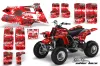 Yamaha Banshee 350 (Full Bore Plastics) ATV Graphic Kit - All Years Silver Star - Silverhaze Red