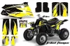 Yamaha Banshee 350 (Full Bore Plastics) ATV Graphic Kit - All Years Tribal Flames Yellow