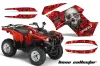 Yamaha Grizzly 700 / 550 ATV Graphic Kit - 2007-2014 Bone Collector Red