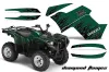 Yamaha Grizzly 700 / 550 ATV Graphic Kit - 2007-2014 Diamond Flames Green