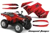 Yamaha Grizzly 700 / 550 ATV Graphic Kit - 2007-2014 Diamond Flames Red