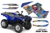 Yamaha Grizzly 700 / 550 ATV Graphic Kit - 2007-2014 Ed Hardy - Love Kills Blue