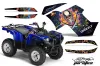 Yamaha Grizzly 700 / 550 ATV Graphic Kit - 2007-2014 Ed Hardy - Pirates Blue