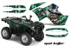 Yamaha Grizzly 700 / 550 ATV Graphic Kit - 2007-2014 Mad Hatter Green